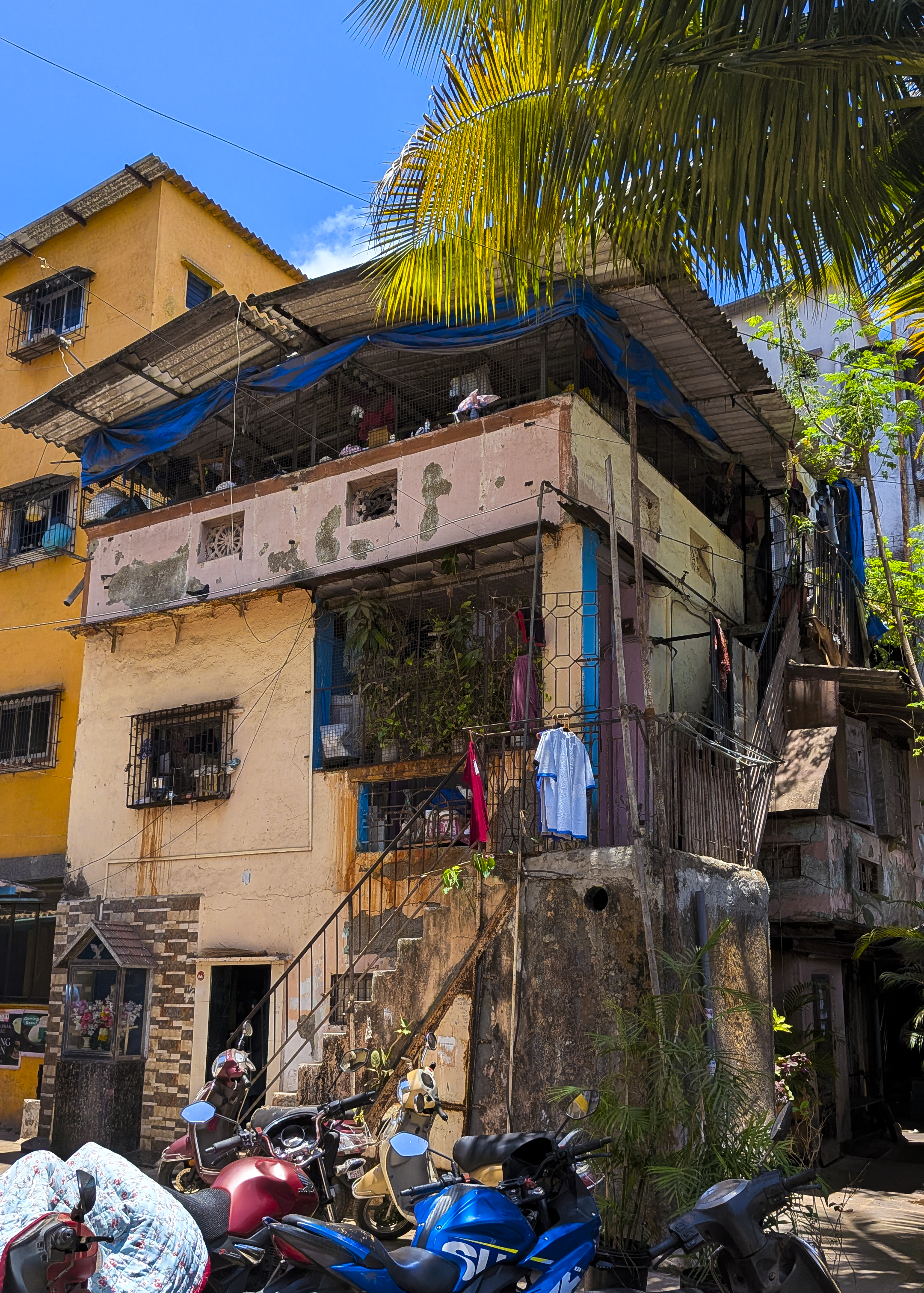 Jantu Bai Niwas, a residential building in Dharavi Koliwada preparing for redevelopment.