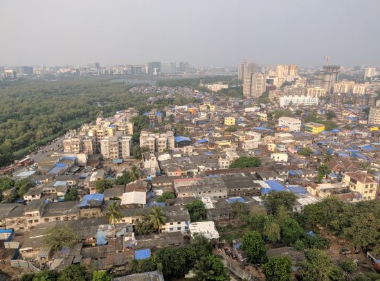 Aerial view of Dharavi Koliwada