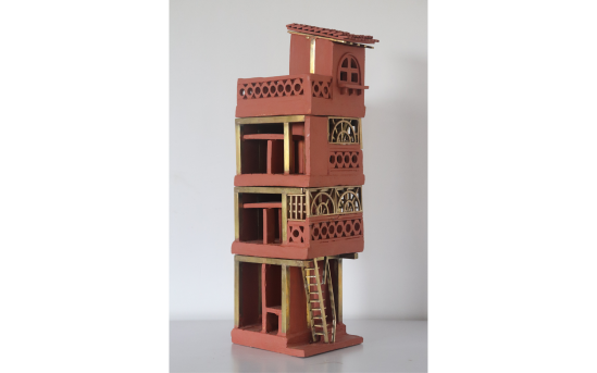 Model of Ravinder Singh's house | Material: Clay and Brass | Designer: Murugan Sundaram | Artisans: Kishore Rokhde, Vaibhav Kharat, Abbas Galwani, Ashwin Wadhera