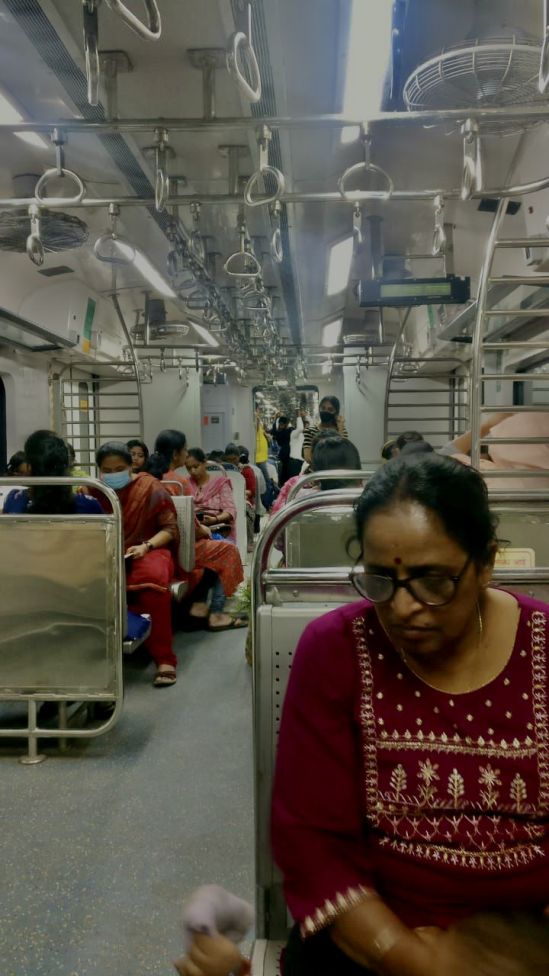 Image 1- Women compartment in the AC train at 8:30 pm by Vidisha Dhar