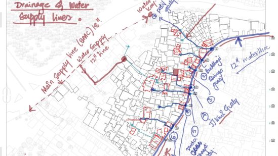 Marking existing lanes of Dharavi-Koliwada 