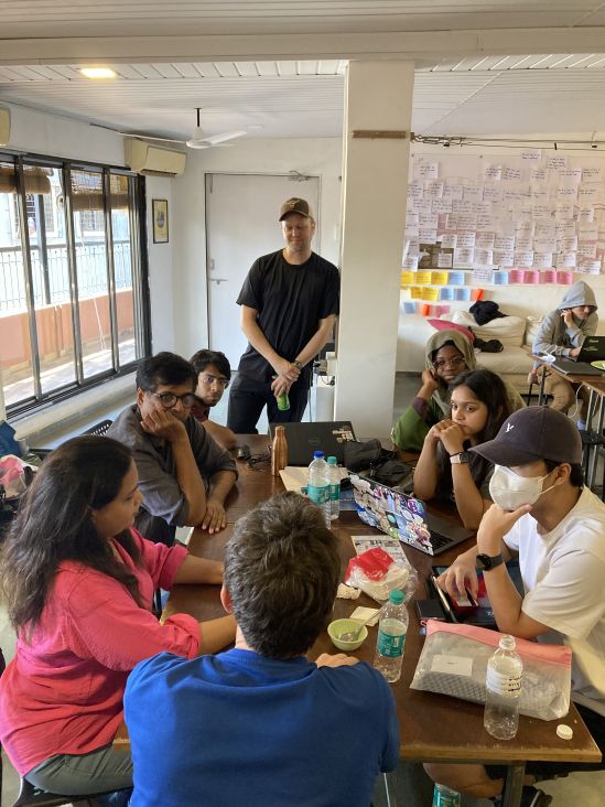 Students interacting with Megha Gupta - Founder of Dharavimarket.com ( a social enterprise in Dharavi)