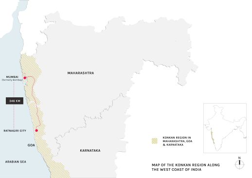 Map of Mumbai and the Konkan region