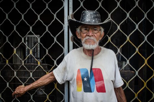 Popularly known as "Cheo" he migrated to Venezuela due to violence in his native Colombia in the late 60's, he lived in various places in Caracas until he settled in San Blas in the late 1970's. Photograph by Stephanie Marcelot