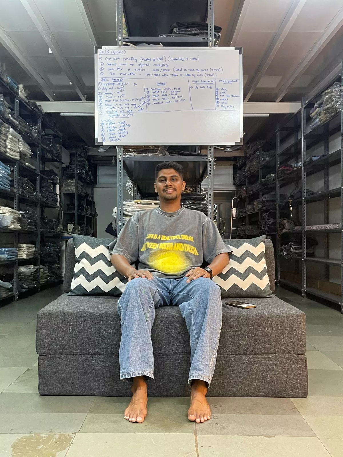 Rohan at the DFC warehouse