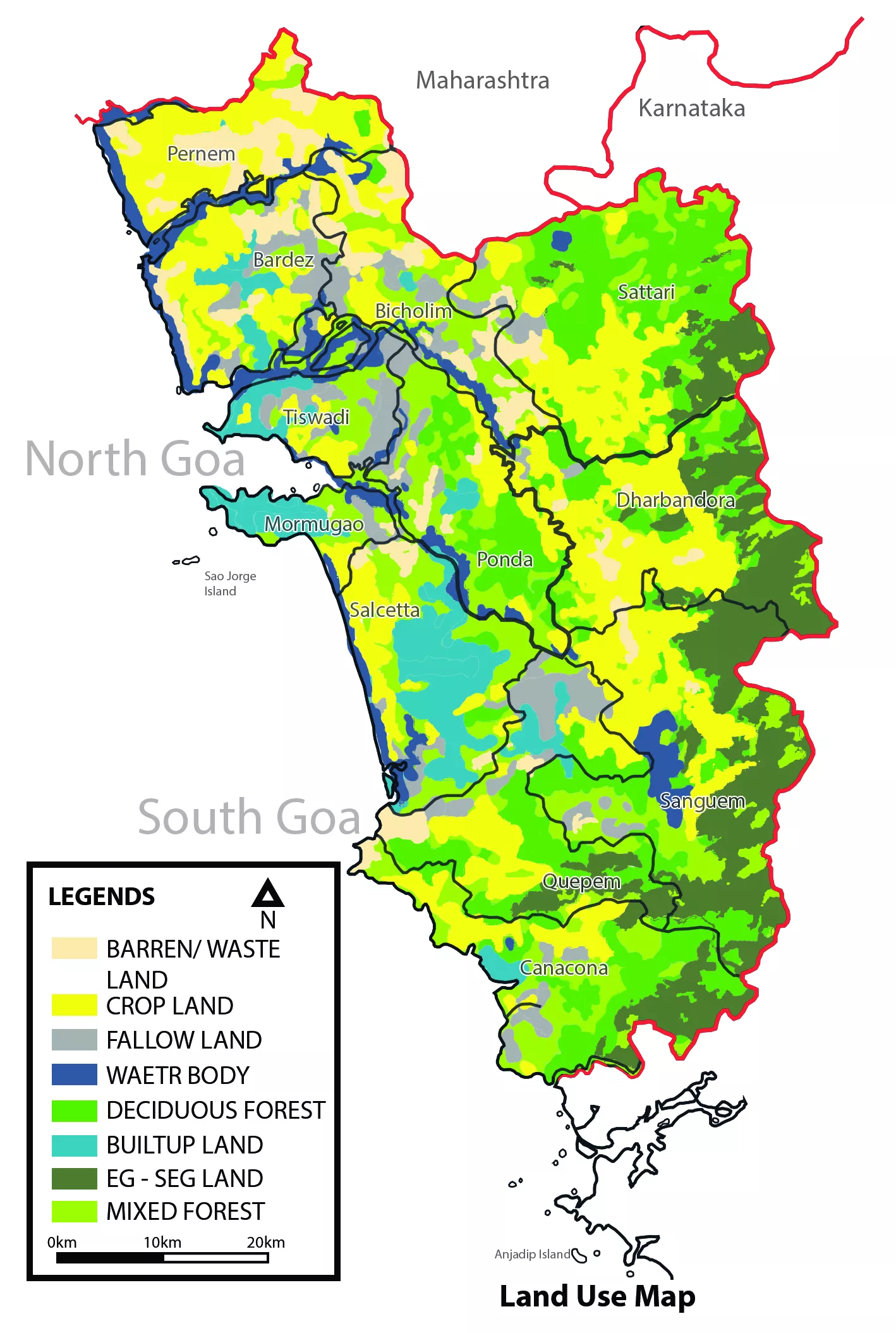 Land Use Map of Goa 