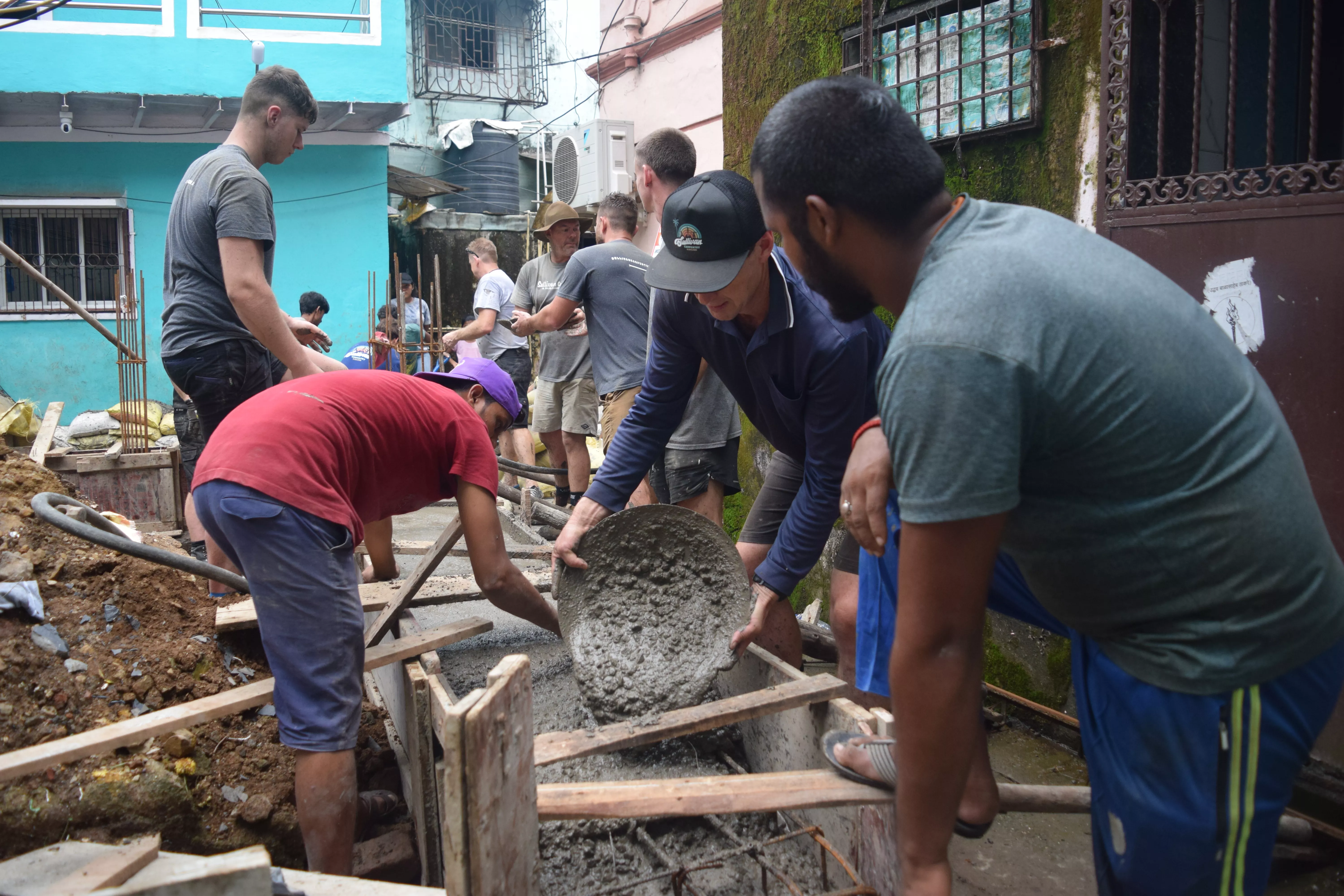 Casting the plinth beam