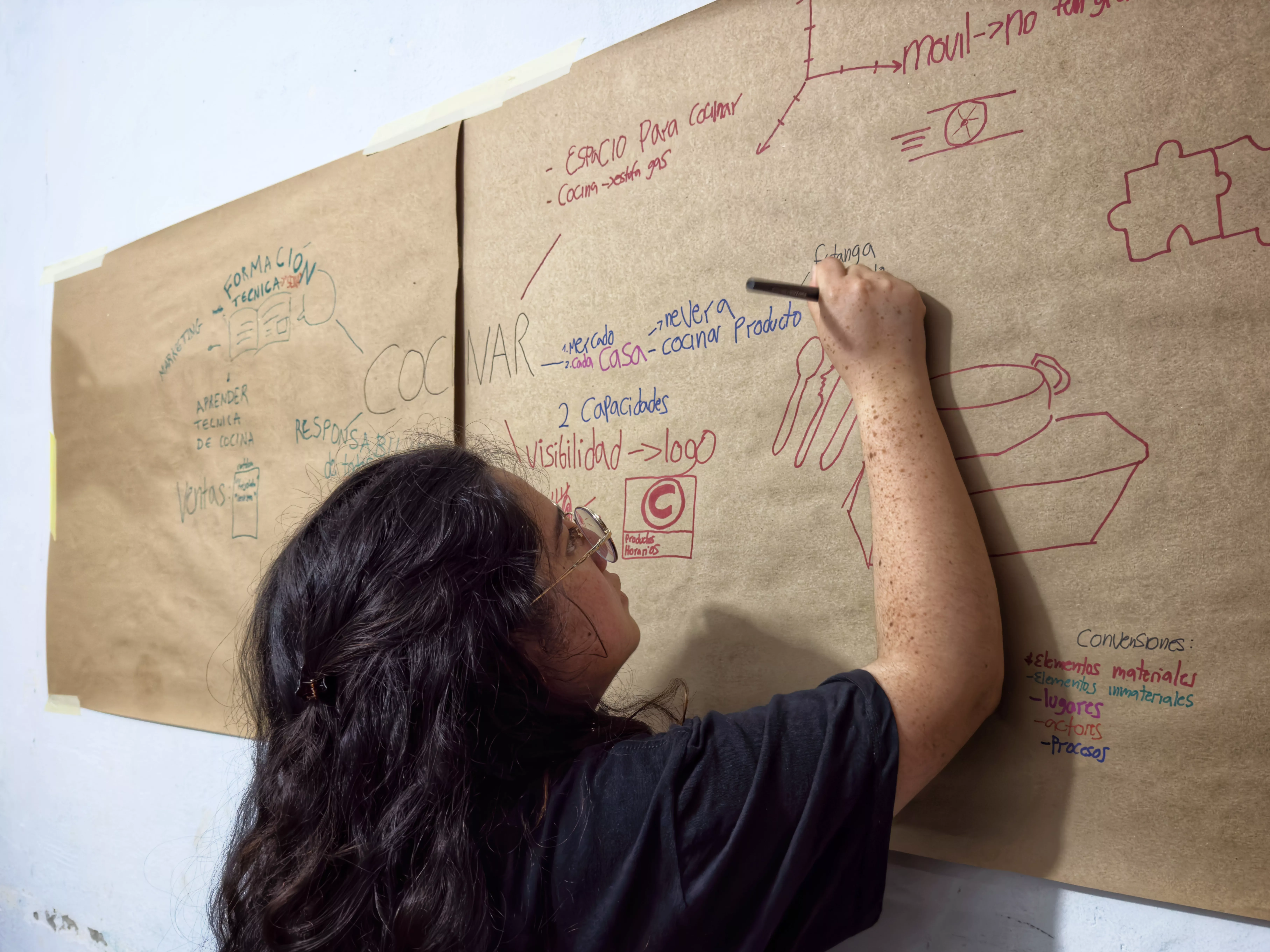 Melissa at a workshop with Camino al Barrio in Siloé, Cali