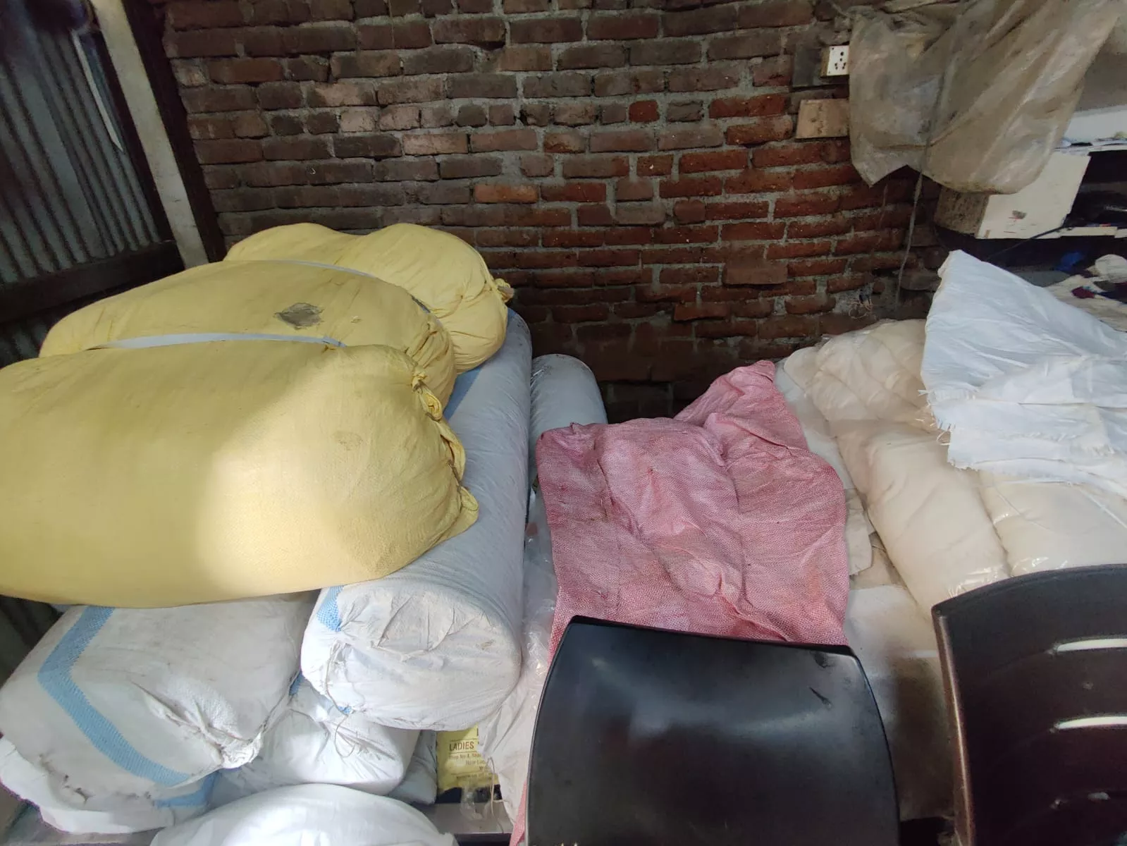 Rolls of fabric