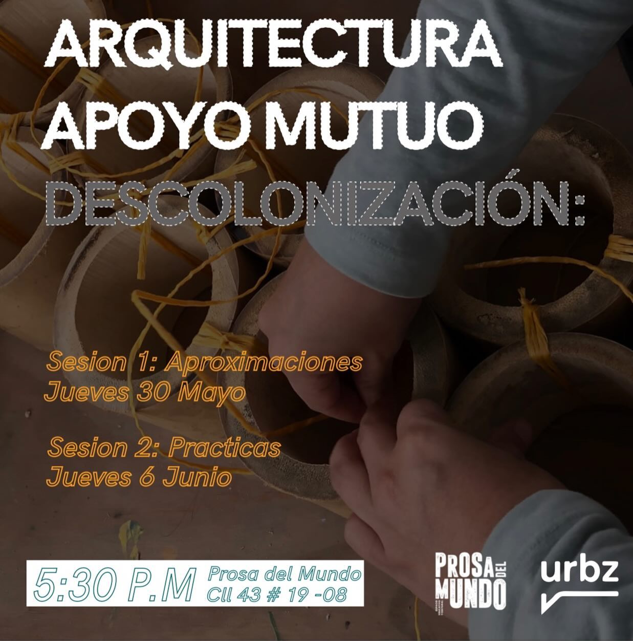 Abrimos el espacio para conversar sobre estas lógicas. Invitados en el espacio @prosadelmundo .  Ante una actividad que responde a las dinámicas del mercado  y que reproduce las lógicas occidentales, coloniales y patriarcales, que alternativas podemos re-pensar para contrarrestar estas dinámicas desde el diseño comunal y el apoyo mutuo?. La primera sesión presenta  un marco teórico ontológico alternativo consolidado desde la periferia del conocimiento para una practica comunal de la arquitectura. La segunda sesión presenta las experiencias de organizaciones comunales, luchas sociales y colectivos que buscan transgredir con sus prácticas las dinámicas deslocalizas y hegemónicas en la producción del espacio.

........

Faced with an activity that responds to market dynamics and reproduces western, colonial and patriarchal logics, what alternatives can we rethink to counteract these dynamics from communal design and mutual support? The first session presents an alternative ontological theoretical framework consolidated from the periphery of knowledge for a communal practice of architecture. The second session presents the experiences of communal organizations and collectives that seek to transgress with their practices the dislocalized and hegemonic dynamics in the production of space.