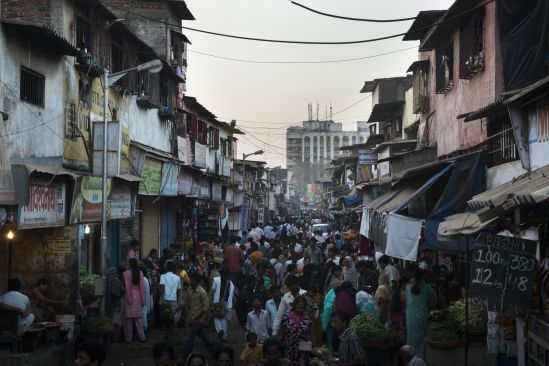 Pedestrian street in Dharavi.