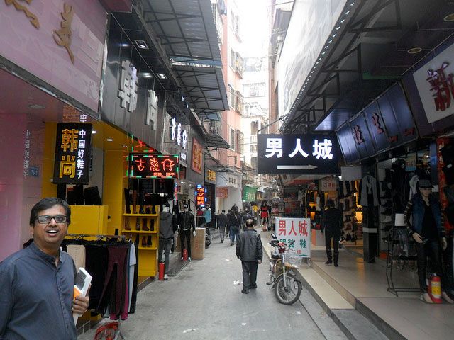 Rahul visiting an urban village in Shenzhen