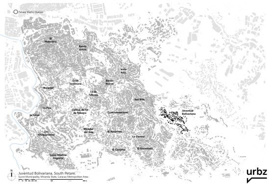 South Petare map showing Juventud Bolivariana