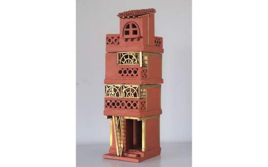 Model of Ravinder Singh's house | Material: Clay and Brass | Designer: Murugan Sundaram | Artisans: Kishore Rokhde, Vaibhav Kharat, Abbas Galwani, Ashwin Wadhera