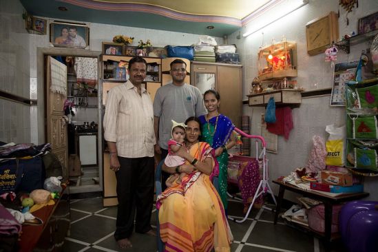 Kule family at their home in Bhandup - photo by Ishan Tankha for urbz