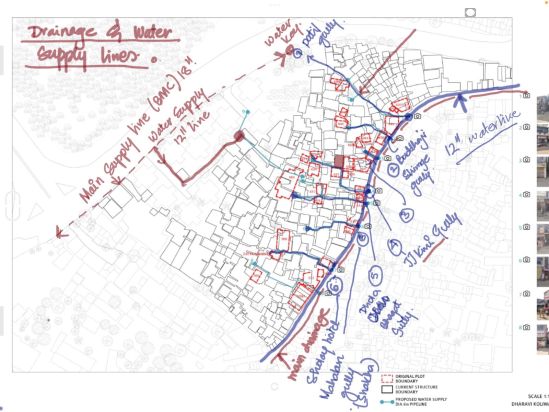 Marking existing lanes of Dharavi-Koliwada 