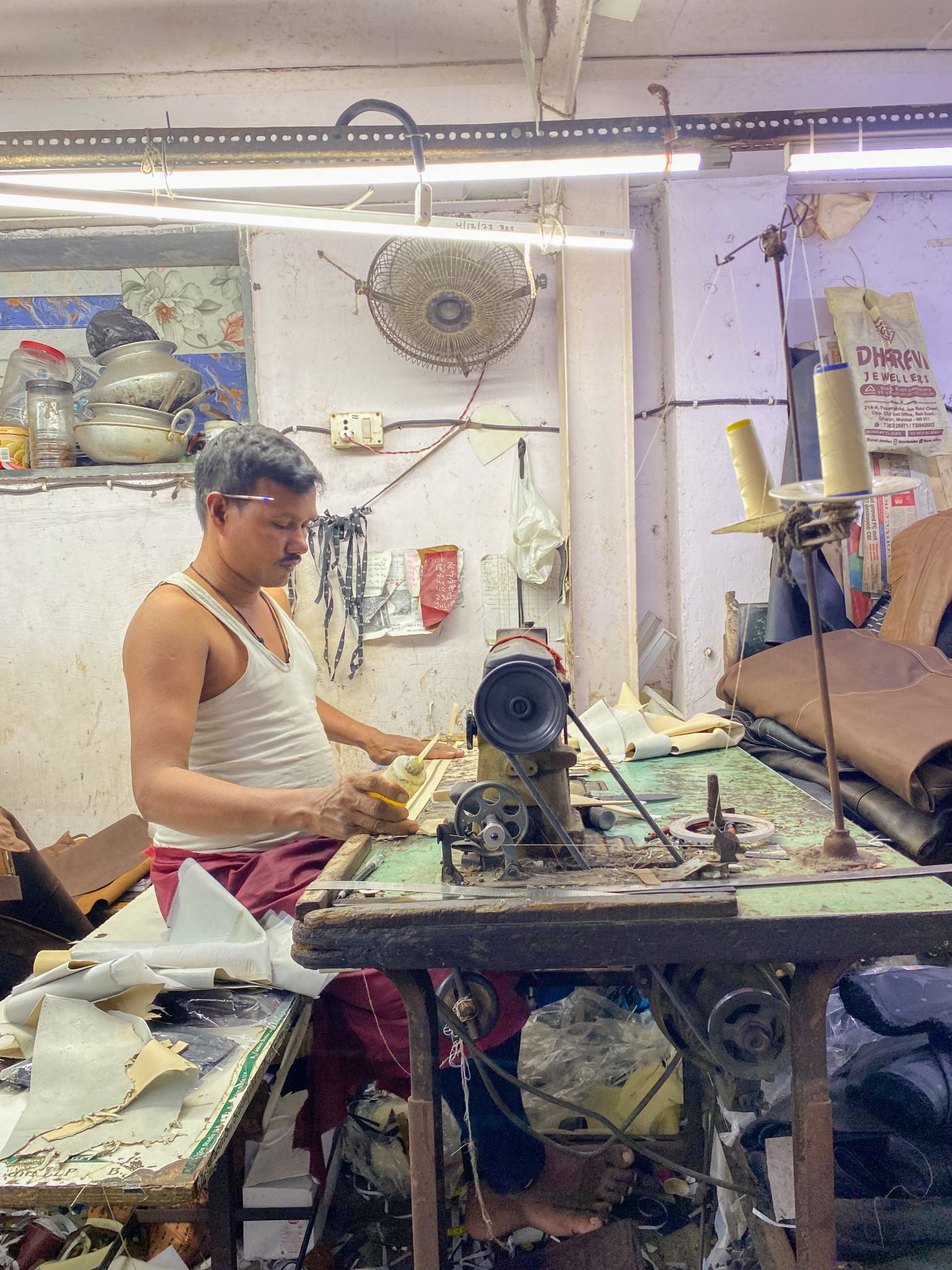 Masterji, at the the workshop