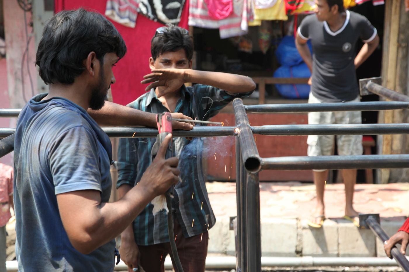 In the heat of the action.