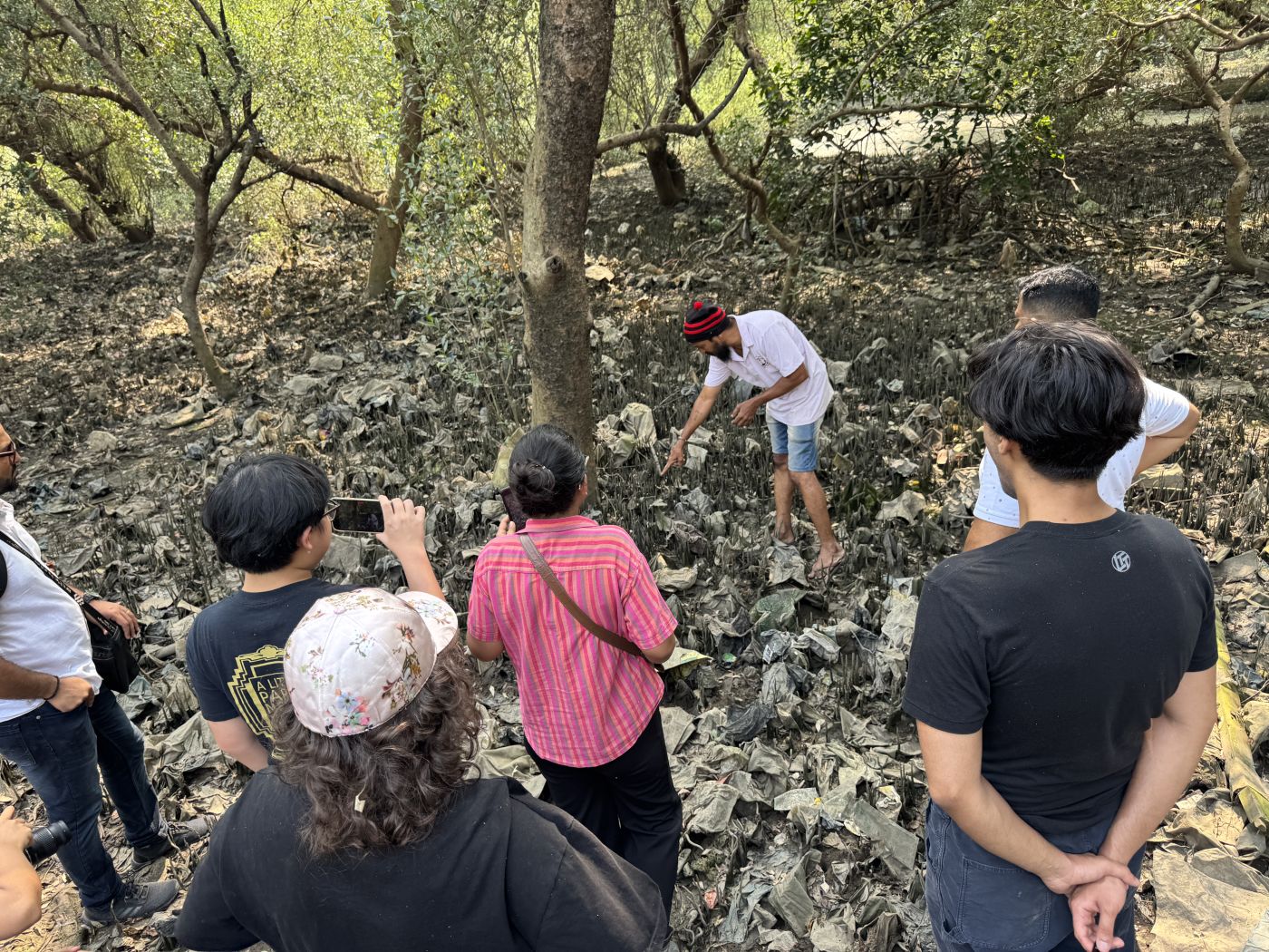 Yatish Bhau explains how the ponds are made