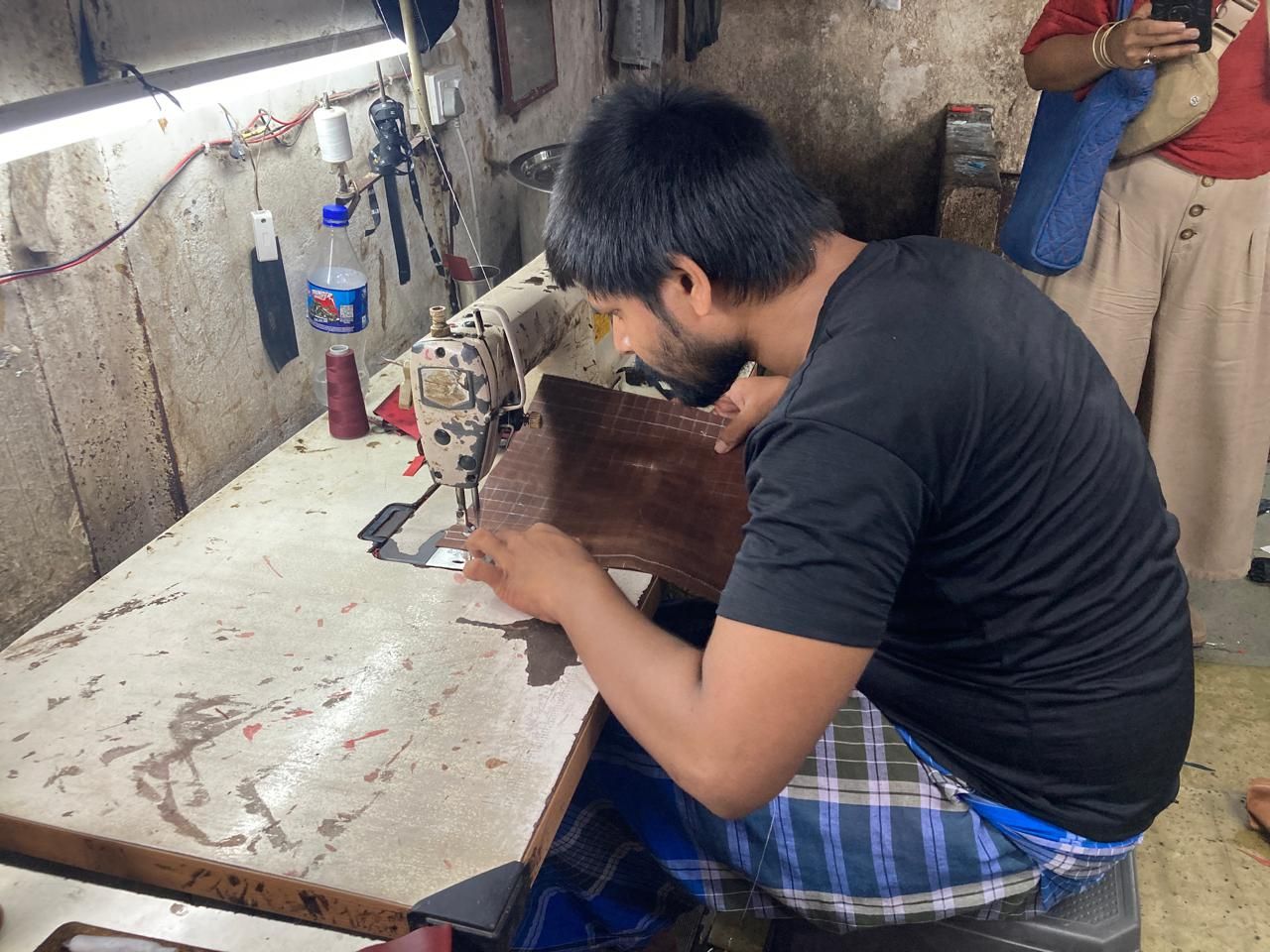 Irfan and his trusted sewing machine