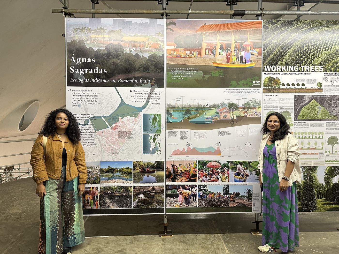 urbz Mumbai team with the panels showcasing the project