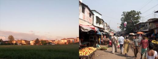 Left Buscoldo Italy, right MG Road, Social Nagar, Dharavi, Mumbai