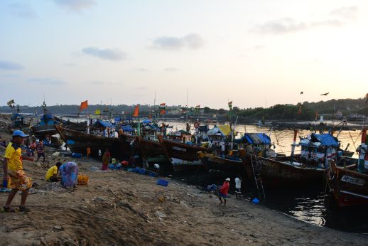Active fishing harbour at Versova Koliwada