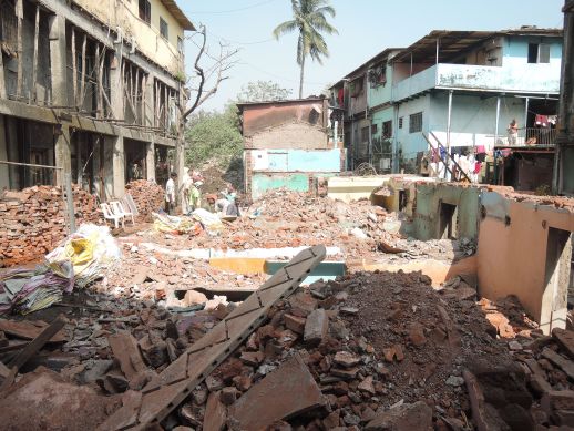 Demolition of the existing chawl in December to rebuild a new one.