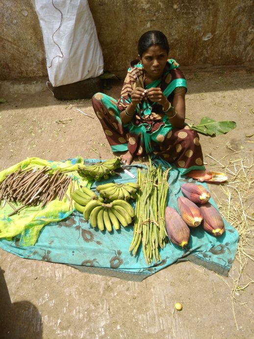 Independent market vendor: a picture of Sangeeta