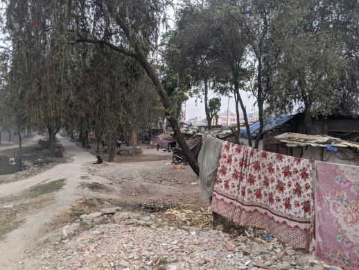 Homegrown settlement on the banks of the Bagmati 