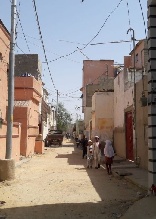 A neighborhood street in Orangi.