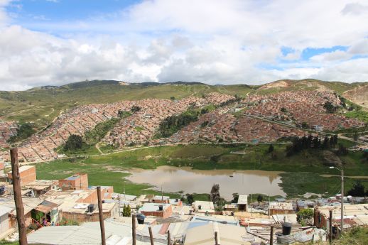 View from Altos del Pino, Cazuca to Ciudadela Sucre