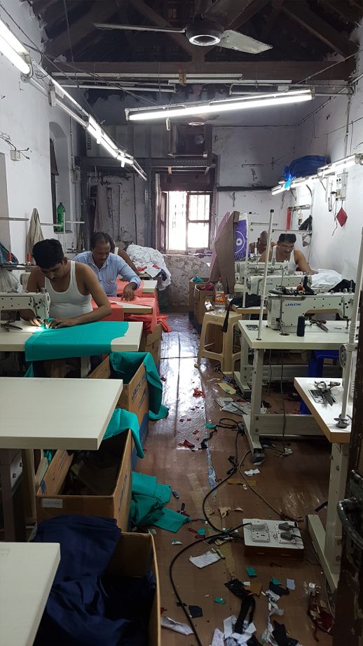 Samit's garment sewing room on first floor