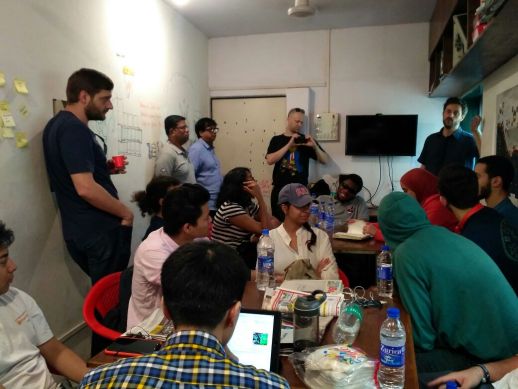 Team discussions and work sessions at Urbz, Mumbai
