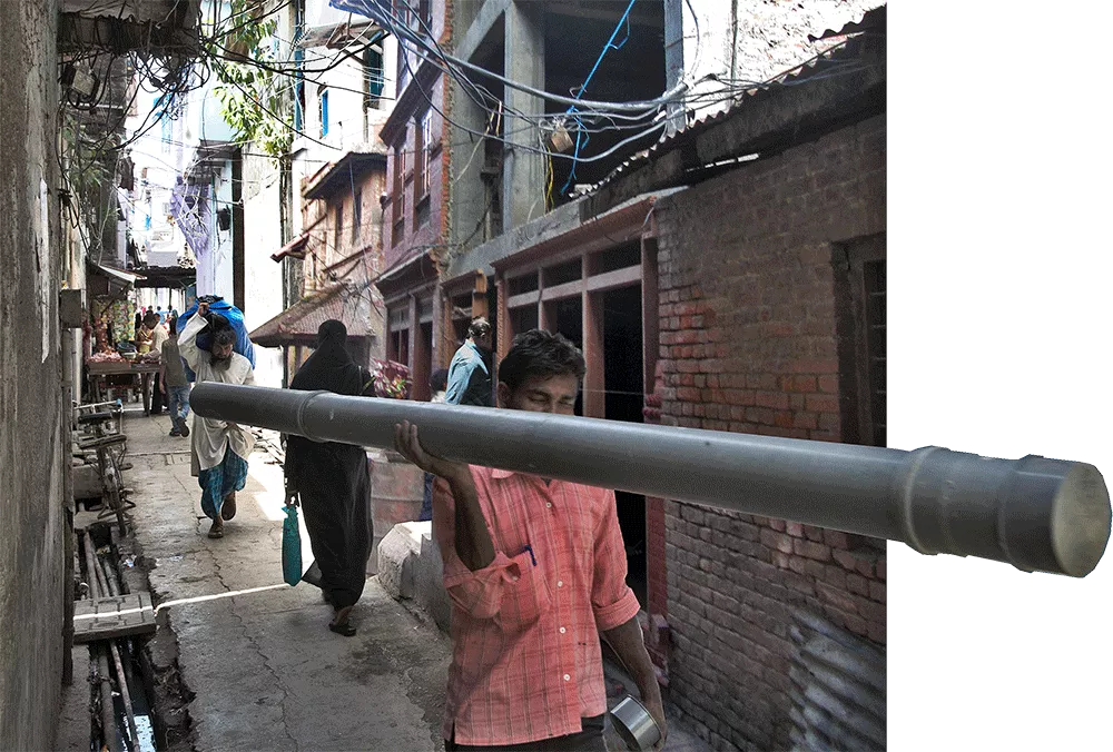 Dharavi left – Kathmandu right.