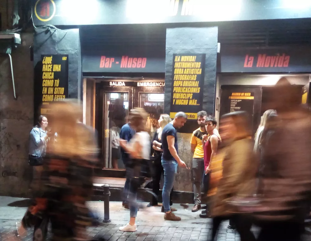 Nightlife in Madrid's Malasaña neighbourhood 