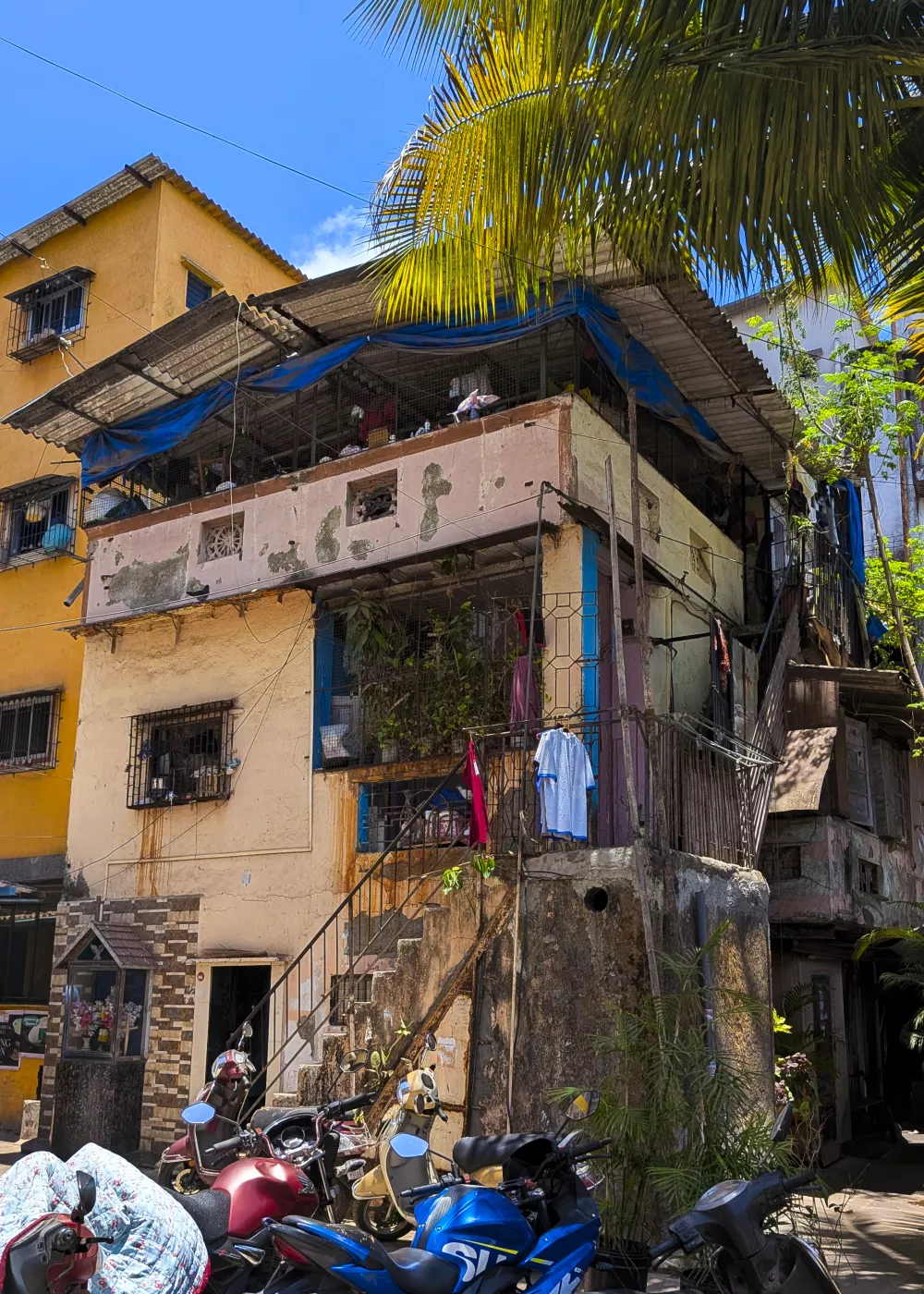 Jantu Bai Niwas, a residential building in Dharavi Koliwada preparing for redevelopment.