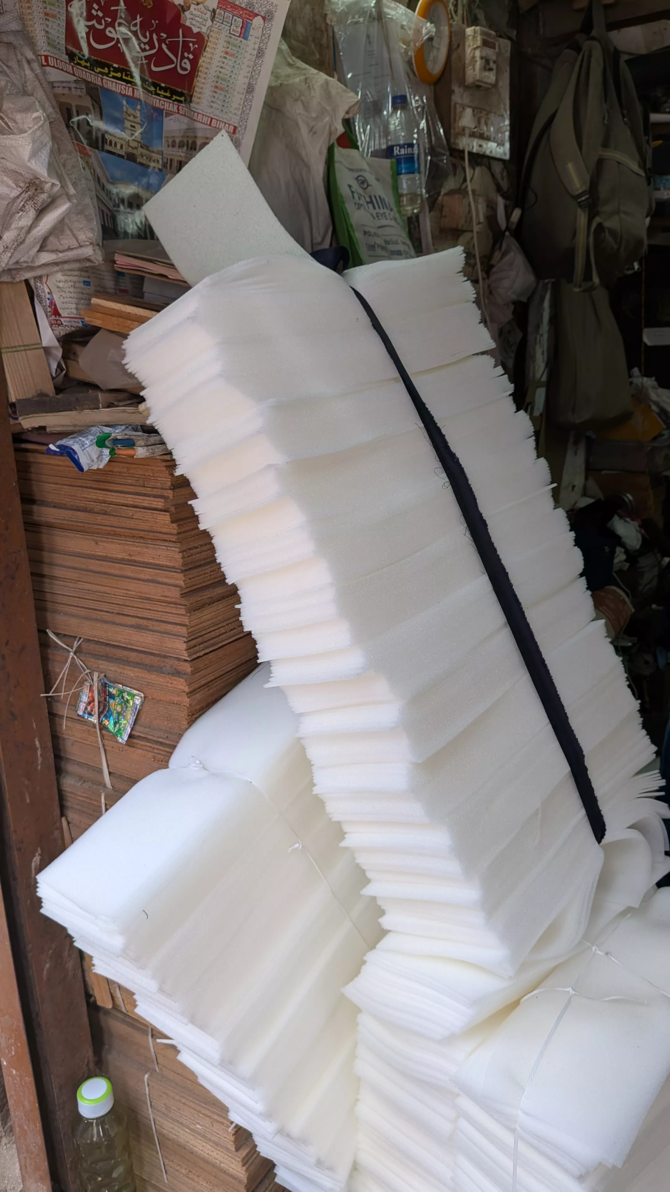 Materials kept inside the workshop
